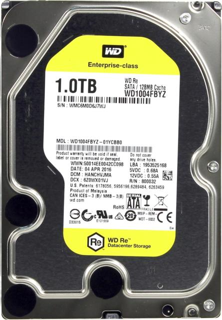 Твърд диск Western Digital RE WD1004FBYZ 1TB 3.5" Enterprise SATA 6.0Gb / s