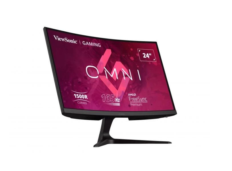 Монитор ViewSonic VX2418C, 23.6" (59.94 cm) Curved VA панел, 165Hz 1920x1080 Full HD, 1ms, 250 cd/m2, 2xHDMI, DisplayPort