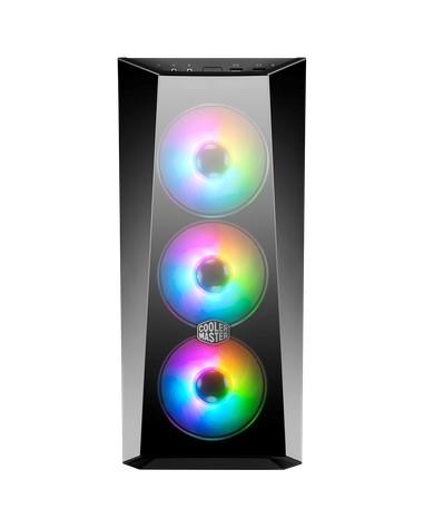 Кутия Cooler Master MasterBox Lite 5, ARGB with controll, 2x USB 3.2, 1x 3.5mm Audio Jack, 1x 3.5mm Mic Jack, ATX/Micro-ATX/Mini-ITX, черна