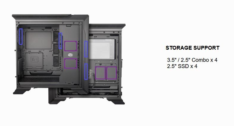 Кутия CoolerMaster Mastercase SL600M Black Edition, 1x USB 3.1 Type C, 2x USB 3.0, 2x USB 2.0, Mini ITX, Micro ATX, ATX, черна