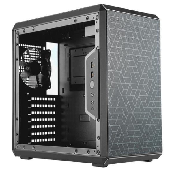 Кутия Cooler Master Box Q500L, 2x USB 3.0, 1x 3.5mm Audio Jack, 1x 3.5mm Mic Jack, ATX, черна