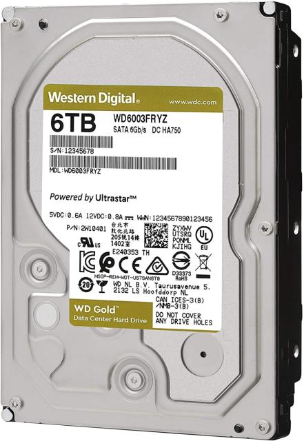 Твърд диск Western Digital Gold Datacenter HDD 6 TB - SATA 6Gb/s  7200 rpm 128MB