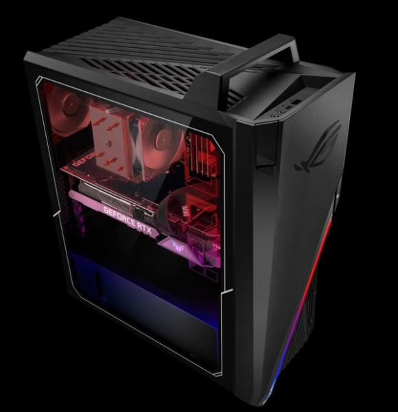 Настолен компютър Asus ROG Strix GT15 G15CF-WB7822, (12-ядрен) Alder Lake Intel Core i7-12700F 2.1/4.8GHz, GF RTX 3080 10GB, 16GB DDR4, 512GB SSD + 1TB HDD, Free DOS