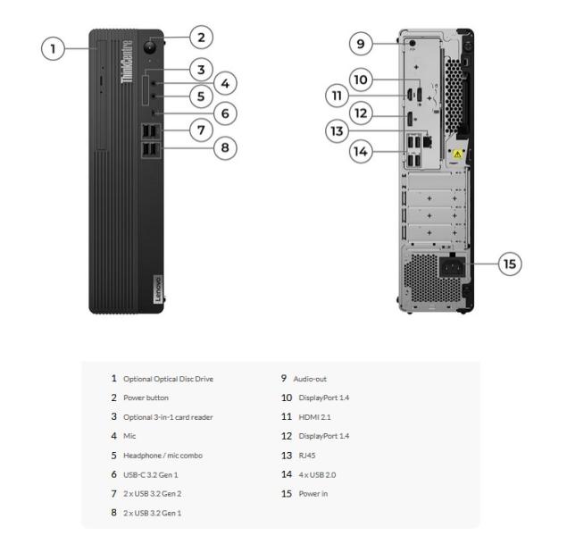 Настолен компютър Lenovo ThinkCentre M70s G3 SFF  Intel Core i7-12700 2.1GHz / 1.6GHz 12 (8 P-core + 4 E-core), 25MB Cache, 16GB DDR4, 1TB M.2 PCIe SSD Gen4,  Windows 11 Pro