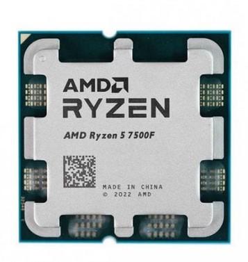 Процесор AMD Ryzen 5 7500F (6-ядрен) 3.7/5.0GHz, 32MB Cache, AM5, MPK, с охлаждане