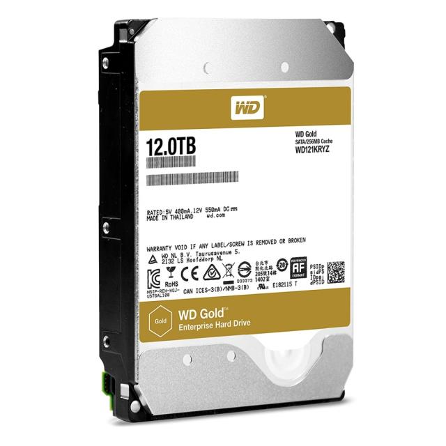 Твърд диск Western Digital Gold 12TB, 3.5inch, 256MB Cache, 7200 class