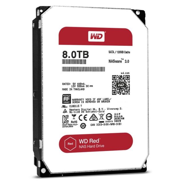 Твърд диск Western Digital Red 3.5" 8TB 128MB 5400rpm SATA 3 