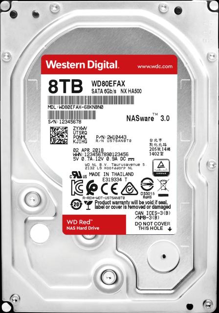 Твърд диск Western Digital Red 3.5" 8TB 256MB 5400rpm SATA 3