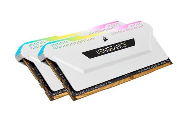 Памет Corsair Vengeance RGB PRO SL XMP 2.0 White, 32GB (2x16GB) DDR4 3600MHz, 1.35V