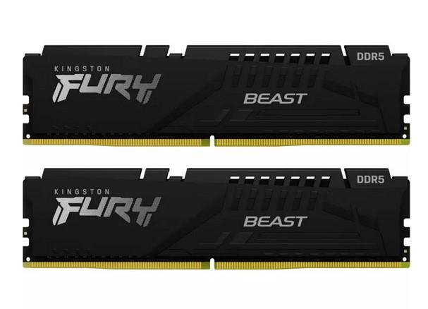 Памет Kingston FURY Beast Black 64GB (2x32GB) DDR5 6000MHz, LC36, 1.35V