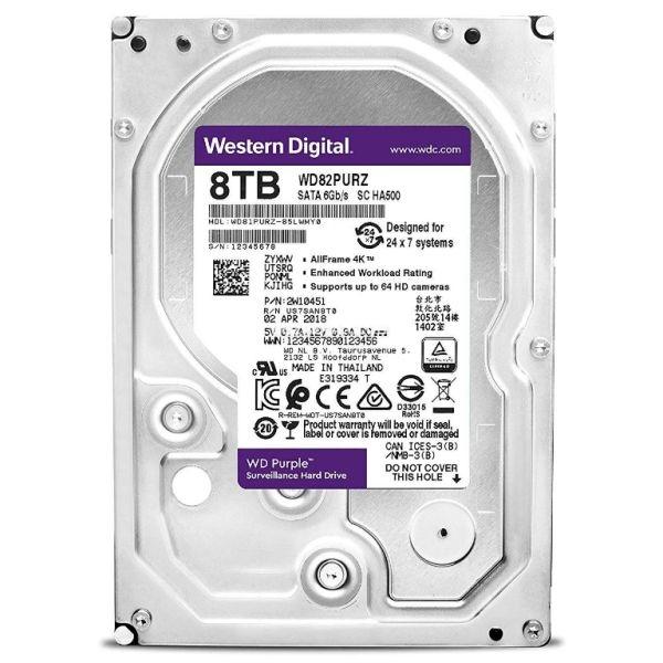 Твърд диск Western Digital Purple 8TB 7200rpm 256MB Cache SATA 6.0Gb/s 3.5" Internal Hard Drive
