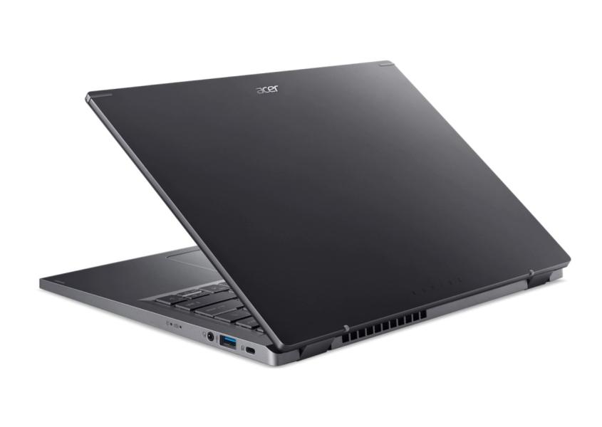 Лаптоп ACER NB ASPIRE 5 A514-56M-55DG, Intel Core i5-1335U (1.3/4.6GHz, 12M), 14.0" (35.56 cm) FHD IPS, 16GB RAM, 512GB SSD,  Steal Gray, Free DOS