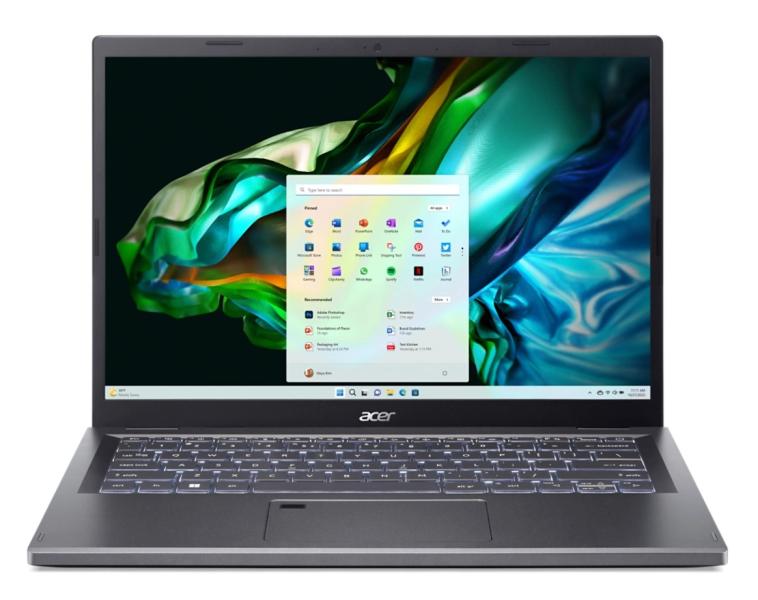 Лаптоп ACER NB ASPIRE 5 A514-56M-37LP, Intel Core i3-1315U (1.2 - 4.50 GHz, 10 MB cache), 14.0" (35.56 cm) FHD IPS, 16GB RAM, 512GB SSD, Steal Gray, Free DOS