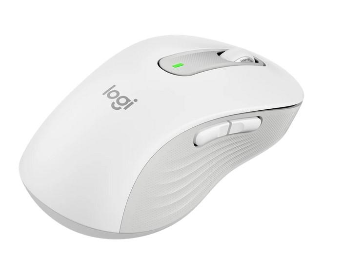 Мишка Logitech Signature M650 L Left, оптична (2000 dpi), Bluetooth/Wireless, бяла