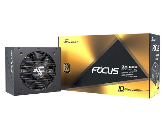 Захранване Seasonic Focus GX-850 Gold, 80 PLUS GOLD, 120mm FDB Fan, Fully Modular