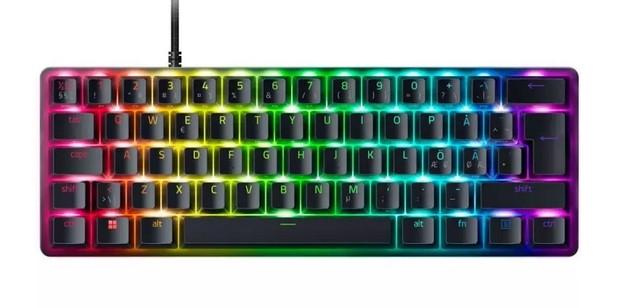 Клавиатура Razer Huntsman Mini Analog, механична, Razer Analog Optical суичове, RGB подсветка, US layout, черна, USB