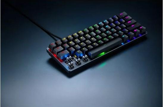 Клавиатура Razer Huntsman Mini Analog, механична, Razer Analog Optical суичове, RGB подсветка, US layout, черна, USB