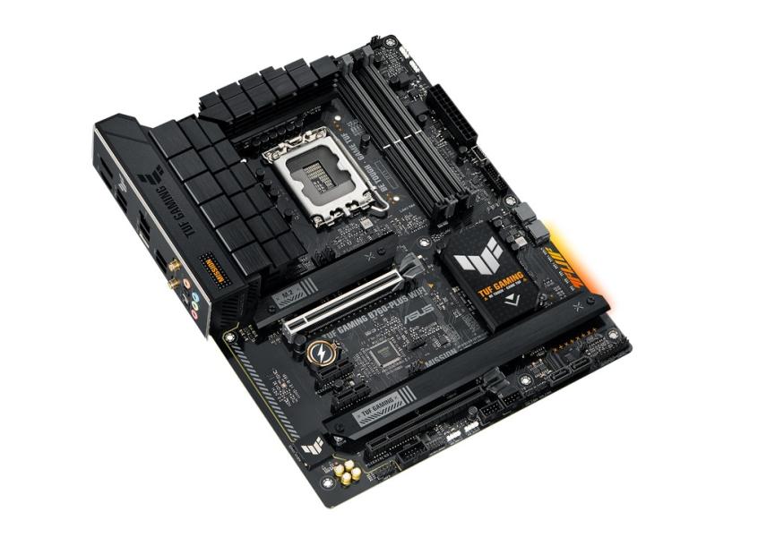 Дънна платка ASUS ROG STRIX B760-PLUS GAMING WIFI, LGA1700, 4x DDR5, WiFi 6, 3x M.2, 1xHDMI, 1xDP, USB Type-C, Aura Sync RGB, ATX