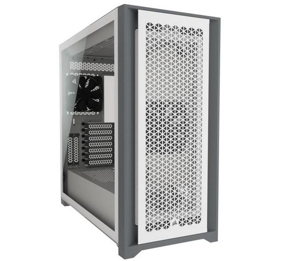 Кутия Corsair 5000D AIRFLOW, 1x USB 3.1/2x USB 3.0, ATX, бяла