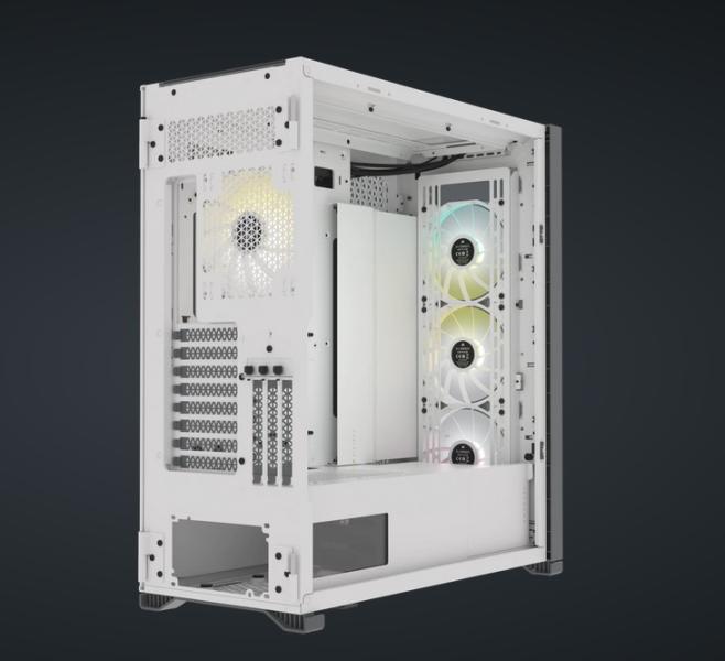 Кутия Corsair iCUE 7000X RGB Tempered Glass, 4x USB 3.0,  ATX/mATX/Mini-ITX, бяла,
