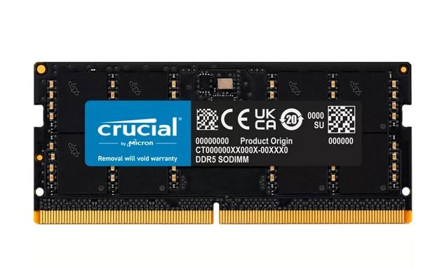 Памет Crucial 32GB DDR5 5600MHz, SO-DIMM, CL40, 1.1V