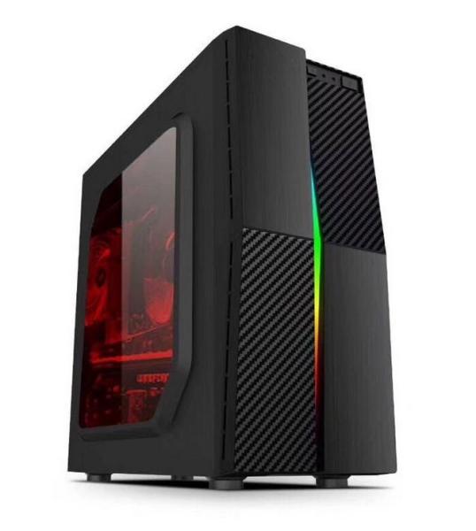 Кутия Makki 1609 RGB, 2 x USB 2.0, HD Audio Headphones, HD Audio Mic, mATX/Mini-ITX/ATX