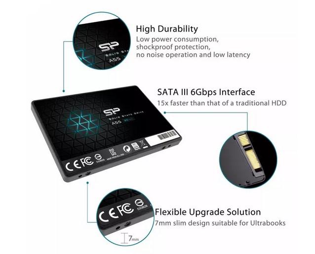 Silicon Power A55, SSD 4TB, SATA 6Gb/s, 2.5" (6.35cm)