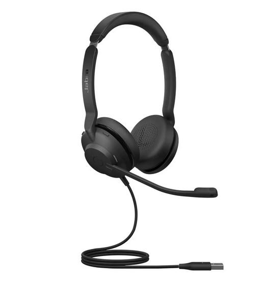 Слушалки Jabra Evolve2 30 UC Stereo, шумопотискащ микрофон, USB-A, черни