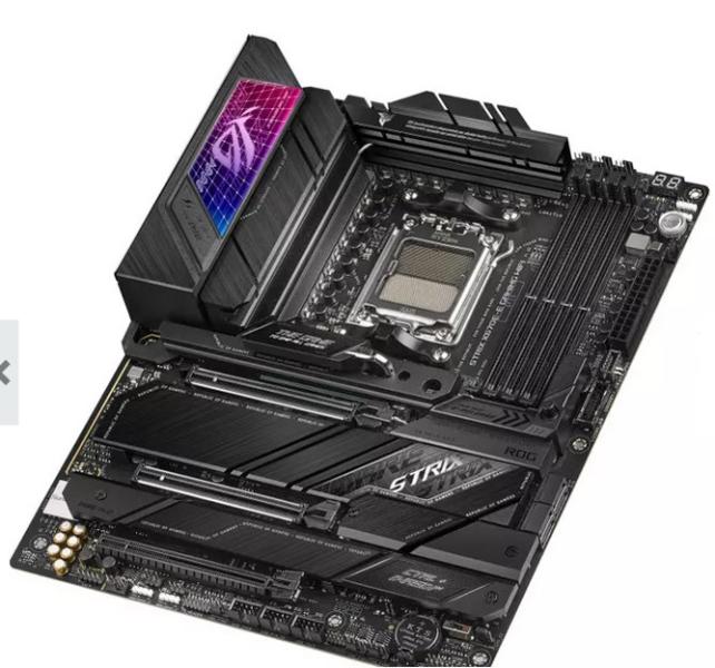 Дънна платка Asus ROG Strix X670E-E Gaming WIFI, X670E, AM5, DDR5, PCI-E 5.0 (HDMI, DP), 4x M.2, 4x SATA 6Gb/s, 1x USB 3.2 Gen2x2 Type-C, Wi-Fi 6E, Bluetooth 5.2, ATX