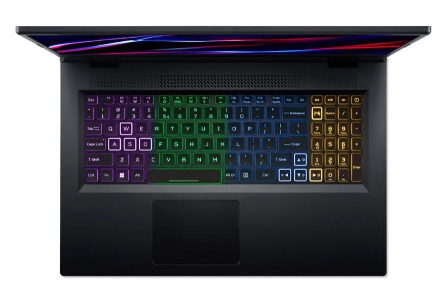 Лаптоп ACER NB Nitro 5 AN517-55-72EN, (10-ядрен) Intel Core i7-12650H 2.3/4.7GHz, 17.3" (43.94 cm) FHD IPS 144Hz, 32GB DDR5, 1000GB SSD PCIe NVMe, RTX 4060 8GB, Free DOS