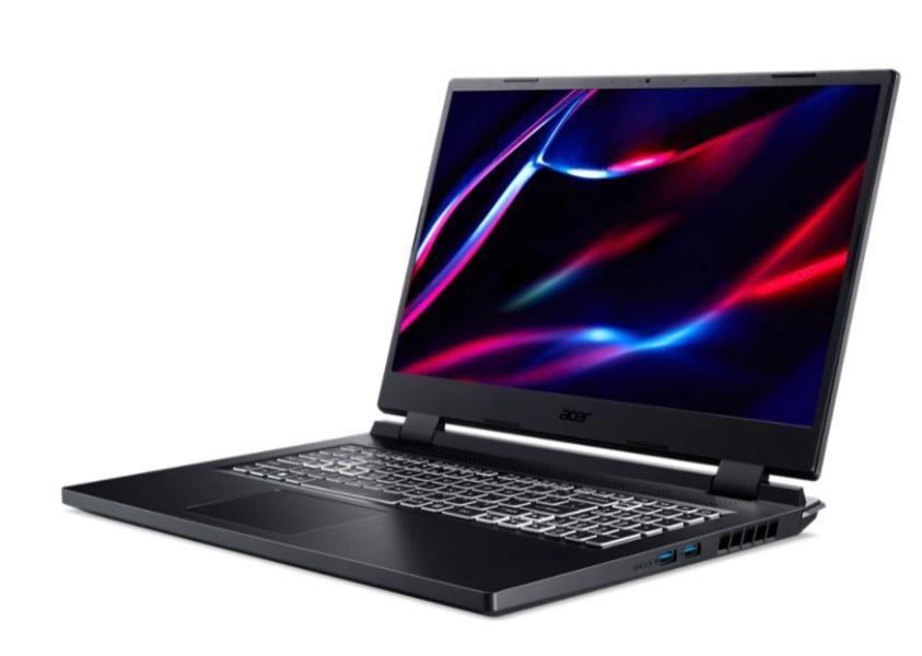 Лаптоп ACER NB Nitro 5 AN517-55-72EN, (10-ядрен) Intel Core i7-12650H 2.3/4.7GHz, 17.3" (43.94 cm) FHD IPS 144Hz, 32GB DDR5, 1000GB SSD PCIe NVMe, RTX 4060 8GB, Free DOS
