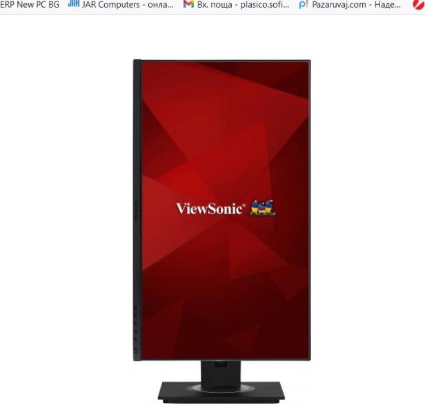 Монитор ViewSonic VG2756-2K, 27" (68.58 cm) IPS панел, QHD 2560x1440, 5 ms, 80 000 000:1, 350 cd/m2, DisplayPort, HDMI, USB-C, USB Hub, LAN (RJ-45)