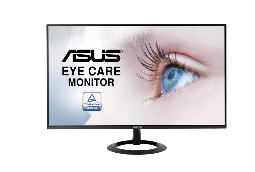 Монитор Asus VZ24EHE, 23.8" (86.36 cm) IPS панел, 75Hz, Full HD, 1ms, 250 cd/m2, 16:9 Slim Design Frameless Flicker-Free BL filter FreeSync, HDMI, VGA