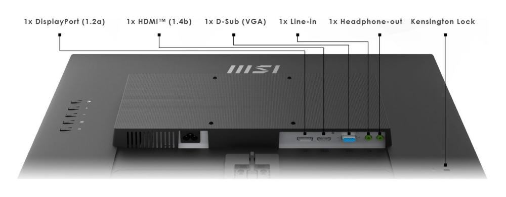 Монитор MSI PRO MP242A, 23.8" (60.45cm) IPS панел, 100Hz, Full HD, 1ms, 300cd/m2, VGA, DisplayPort, HDMI