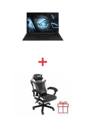Лаптоп Asus ROG Flow Z13 GZ301ZA-LD142W, Intel Core i5-12500H, 13.4" WUHGA (1920 x 1200)Touch 16:10, 120Hz,16GB DDR5 4800( on board), 512 GB PCIE NVME, Win11, , Black+Fury Gaming Chair Avenger M+ Black-White