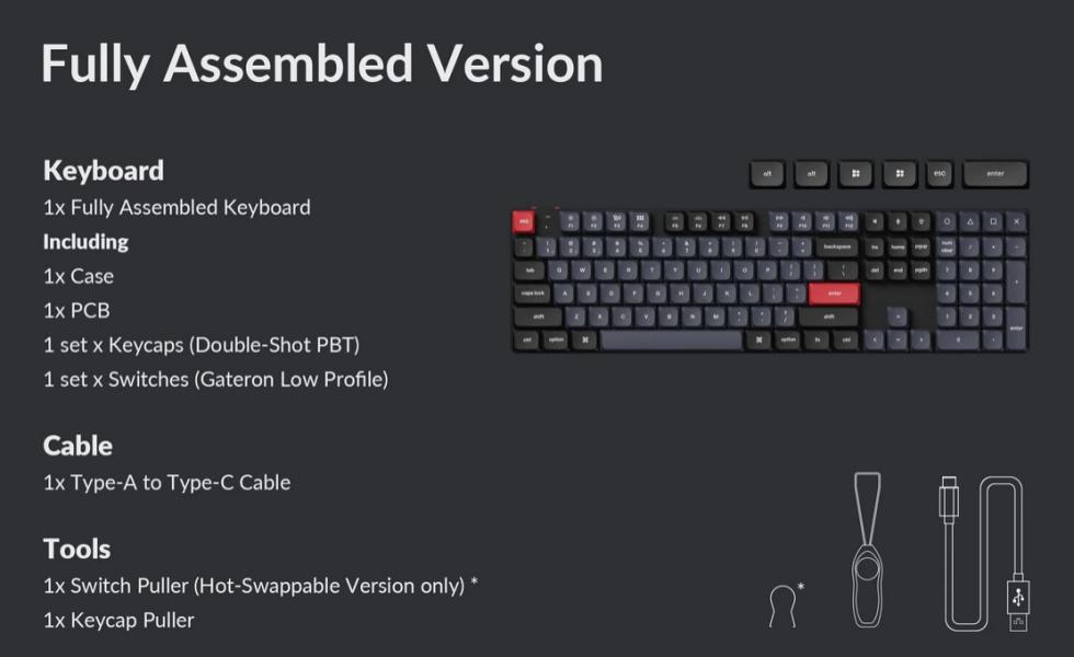 Геймърска механична клавиатура Keychron K5 Pro QMK/VIA Full-Size Low-Profile Gateron(Hot Swappable) Red Switches RGB Backlight