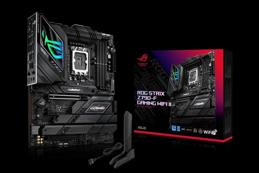 Дънна платка ASUS ROG STRIX Z790-F GAMING WIFI II, LGA1700,4x DDR5, 5x M.2, 4x SATA, 1x HDMI 1x DP, ATX 