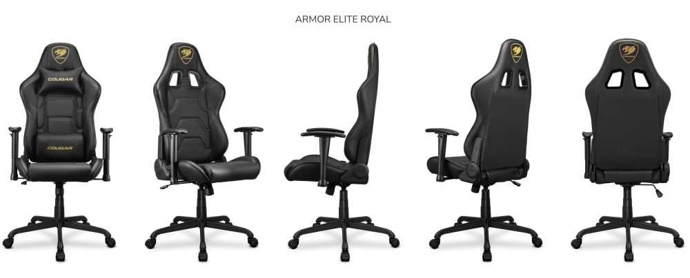 Геймърски стол COUGAR Armor Elite Royal Gaming Chair, газов асансьор, 2D регулируеми подлакътници
