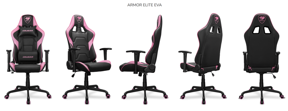 Геймърски стол COUGAR Armor Elite Eva Gaming Chair, газов асансьор, 2D регулируеми подлакътници
