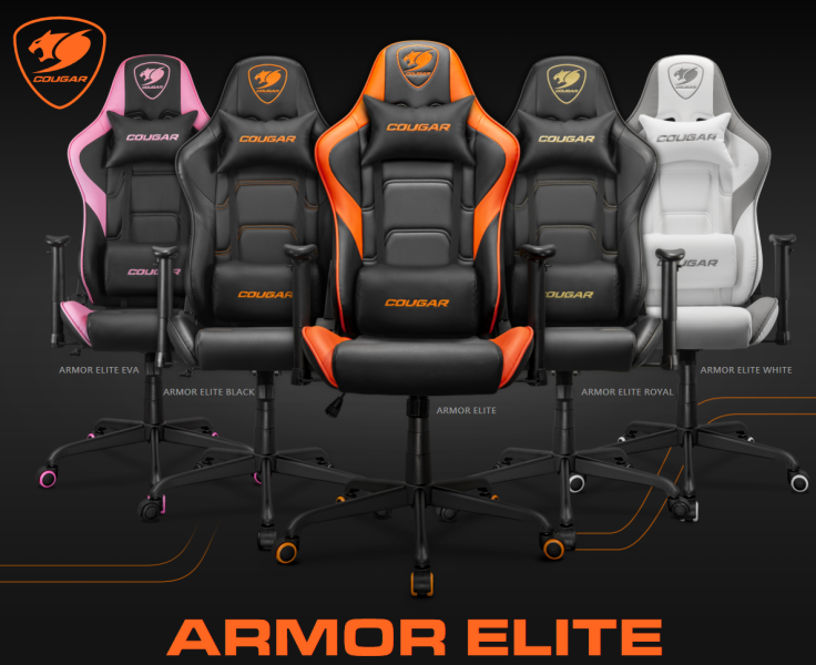 Геймърски стол COUGAR Armor Elite Gaming Chair, газов асансьор, 2D регулируеми подлакътници