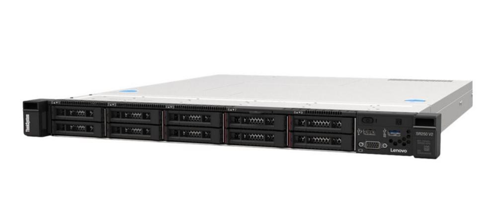 Сървър LENOVO ThinkSystem SR250 V2 Xeon E-2334 3.4GHz 4C 8MB Cache, 1x 16GB UDIMM, 8x 2.5inch SW RAID, 1x 450W Titanium XCC Ent