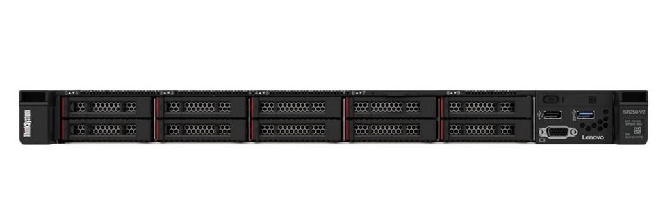 Сървър LENOVO ThinkSystem SR250 V2 Xeon E-2334 3.4GHz 4C 8MB Cache, 1x 16GB UDIMM, 8x 2.5inch SW RAID, 1x 450W Titanium XCC Ent