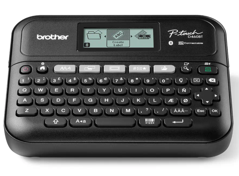 Етикетен принтер Brother P-Touch D460BTVP, 30MB Flash памет, QWERTY клавиатура, ширина на етикета до 18mm, USB, Bluetooth