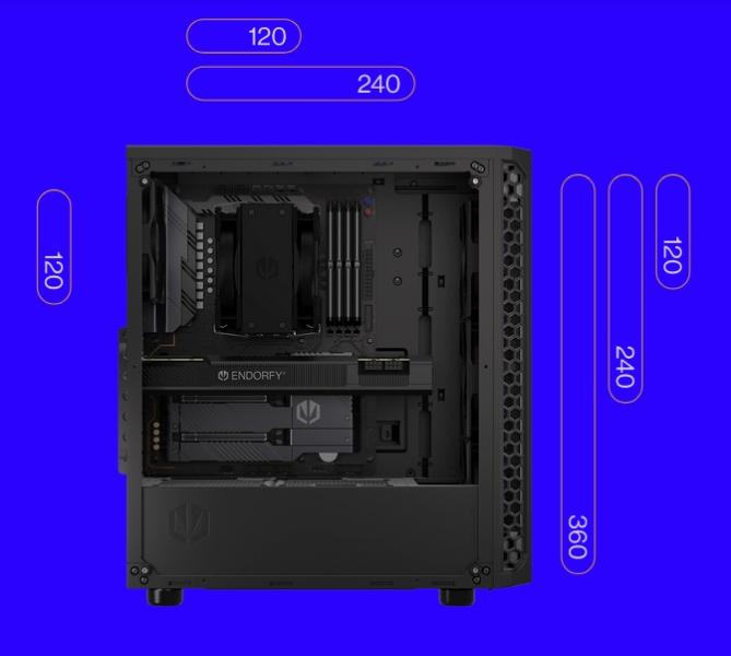 Кутия Endorfy Signum 300 Air, Mid-Tower, 2x USB-A (3.1 GEN 1), 1x Audio/1x Mic, ATX/mATX/mITX