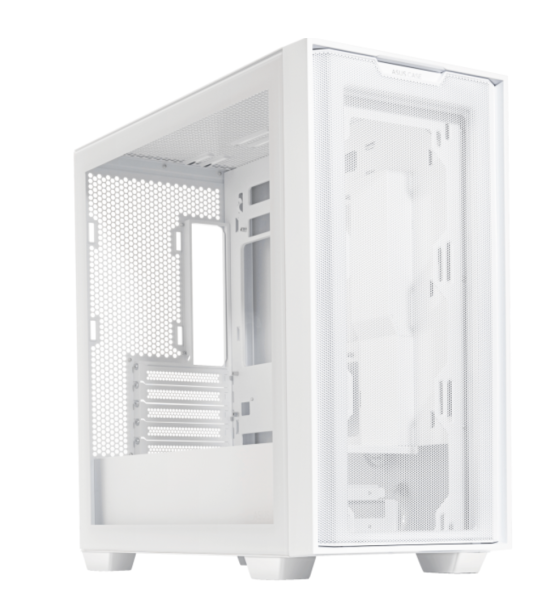 Кутия ASUS A21 WHITE, Tempered Glass, 1 x Headphone 1 x Microphone 2 x USB 3.2, mATX, Бяла