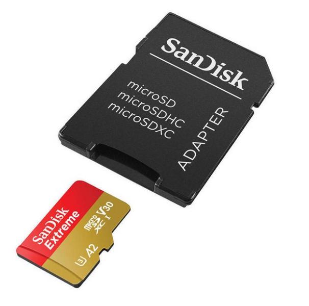 Карта памет SanDisk Extreme microSDXC A2 C10 V30 UHS-I U3, 512GB + SD Adapter