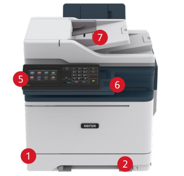 Лазерно многофункционално устройство Xerox C315 A4 colour MFP 33ppm. Pint, Copy, Fax, Flatbed Scanner with RADF, network, wifi, USB, 250 sheet paper tray