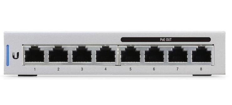 Ubiquiti Networks UniFi 5 x Switch 8 Управляем Gigabit Ethernet (10/100/1000) Захранване по Ethernet (PoE), 60W, Сив