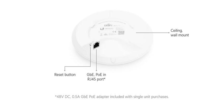 Ubiquiti Access Point UniFi AC lite, 2x2MIMO, 300 Mbps(2.4GHz),867 Mbps(5GHz)2, точка за достъп 1x10/100/1000 RJ-45 Port, захранване по Ethernet (PoE)