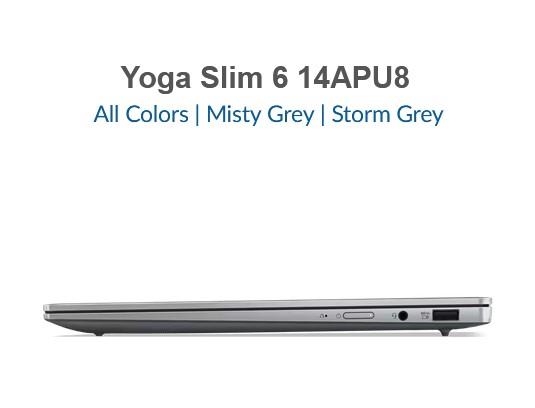 Лаптоп Lenovo Yoga Slim 6 14APU8, AMD Ryzen 5 7540U 3.2/4.9GHz, 14" (35.56cm) WUXGA OLED, 16GB LPDDR5, 1TB SSD NVMe, 1x USB4, Free DOS